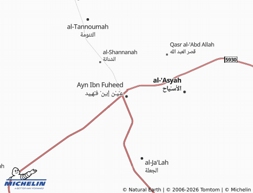 MICHELIN-Landkarte Ayn Ibn Fuheed - ViaMichelin