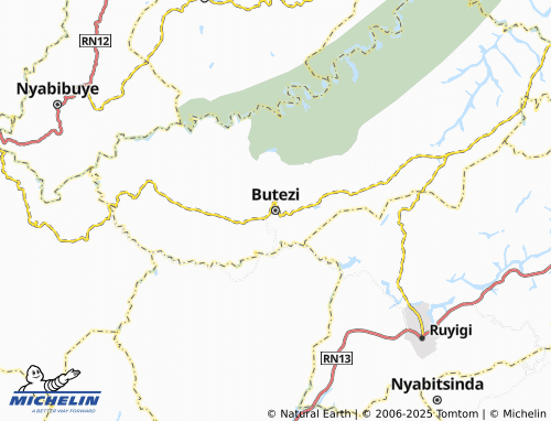 MICHELIN Butezi map - ViaMichelin