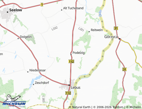 MICHELIN-Landkarte Podelzig - ViaMichelin