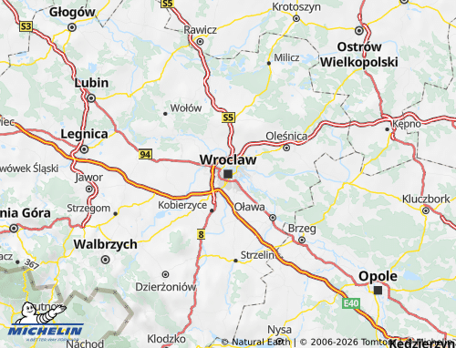 Carte MICHELIN Basse Silésie - ViaMichelin