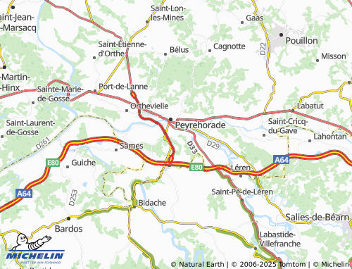 MICHELIN Oeyregave map - ViaMichelin