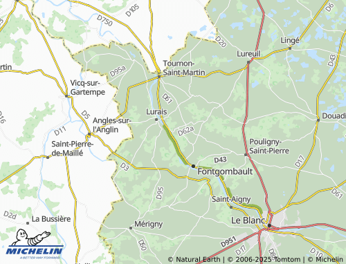 Kaart MICHELIN Preuilly-la-Ville - ViaMichelin