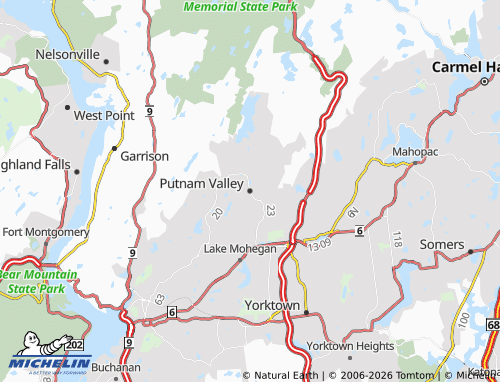 Mapa MICHELIN Putnam Valley - ViaMichelin