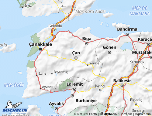 Mappa MICHELIN Çan - ViaMichelin