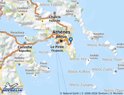 Mapa MICHELIN Notios Tomeas Athinon - ViaMichelin