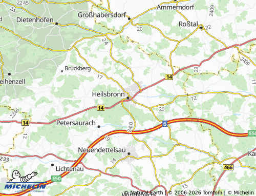 Mapa MICHELIN Heilsbronn - ViaMichelin