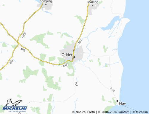 Mapa MICHELIN Odder - ViaMichelin