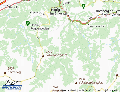 MICHELIN Kelchsau map - ViaMichelin