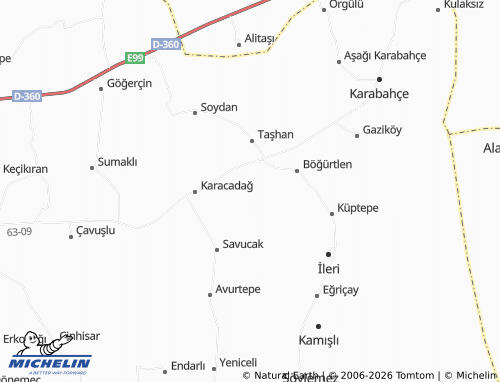 MICHELIN Güllice map - ViaMichelin