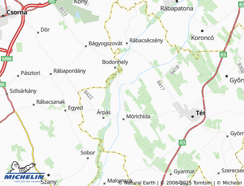 Mappa MICHELIN Rábaszentmiklós - ViaMichelin