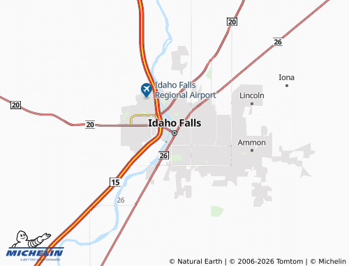 Kaart MICHELIN Idaho Falls - ViaMichelin