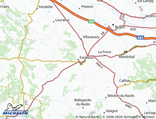 Mapa MICHELIN Fanjeaux - ViaMichelin