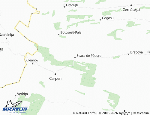 Mapa MICHELIN Seaca de Pădure - ViaMichelin