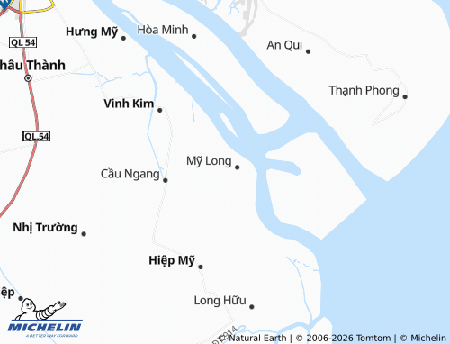 Mapa MICHELIN Mỹ Long Bắc - ViaMichelin
