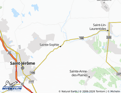 Mapa MICHELIN Sainte-Sophie - ViaMichelin