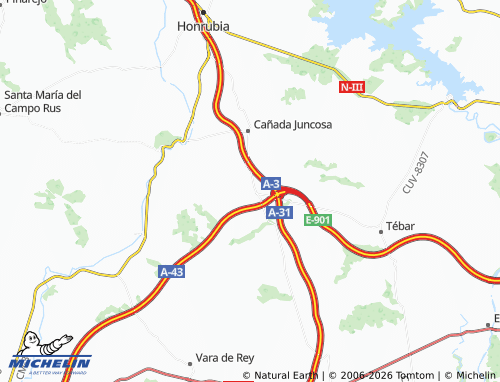 Mapa MICHELIN Atalaya del Cañavate - ViaMichelin