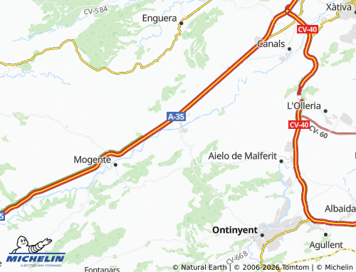 MICHELIN Vallada map - ViaMichelin