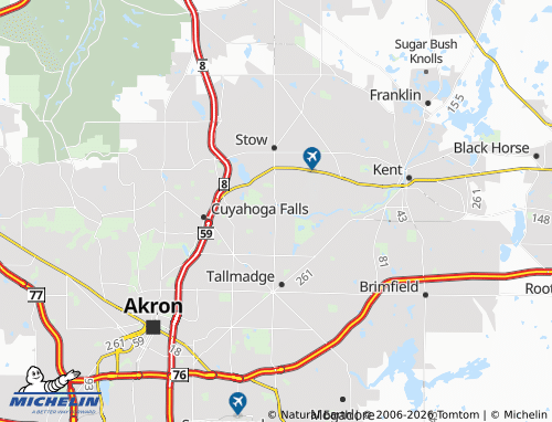 Kaart MICHELIN Munroe Falls - ViaMichelin