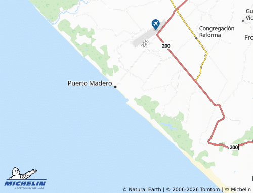MICHELIN-Landkarte Emiliano Zapata, Puerto Chiapas - ViaMichelin