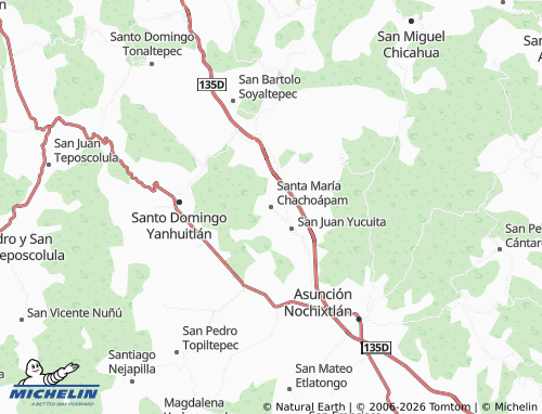 Mapa MICHELIN Santa María Chachoápam - ViaMichelin