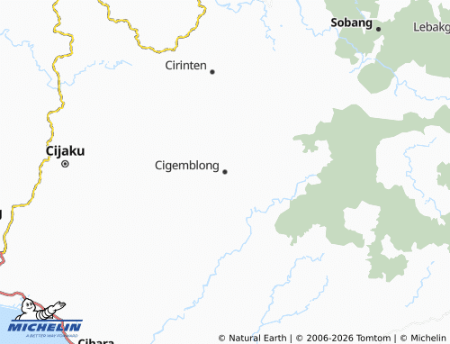 Kaart MICHELIN Cigemblong - ViaMichelin
