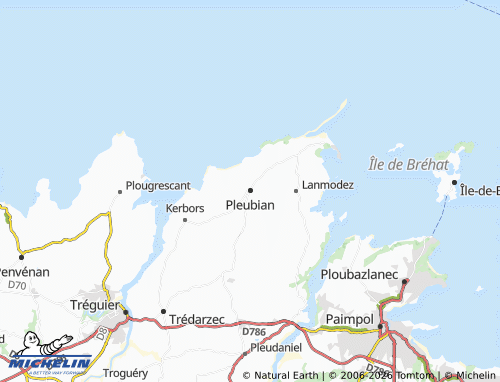 MICHELIN Pleubian map - ViaMichelin