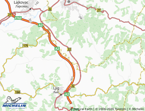 Mapa MICHELIN Dudovica - ViaMichelin