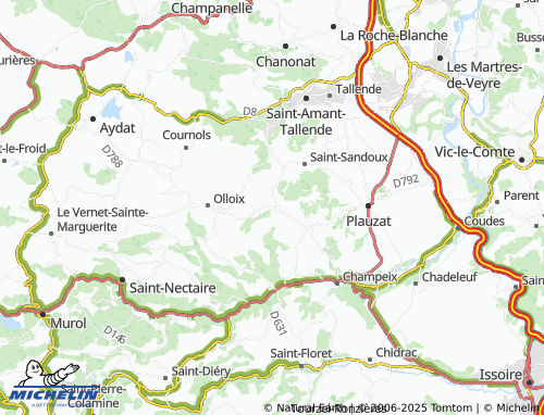 Carte MICHELIN Chaynat - ViaMichelin