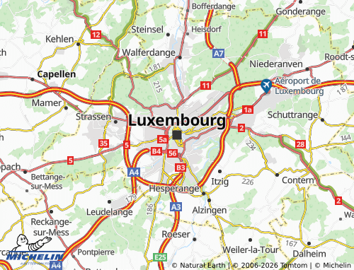Mapa MICHELIN Luxemburgo - ViaMichelin