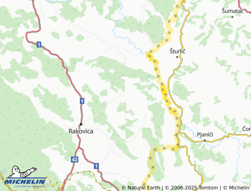 Kaart MICHELIN Mašvina - ViaMichelin