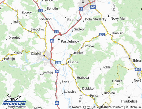 Mappa MICHELIN Lesnice - ViaMichelin
