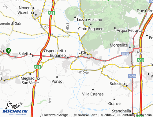 MICHELIN Torre map - ViaMichelin