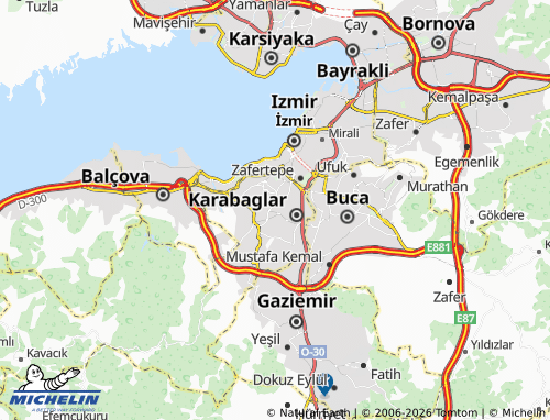 MICHELIN Sevgi map - ViaMichelin