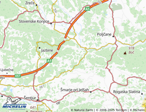 MICHELIN-Landkarte Ostrožno pri Ločah - ViaMichelin
