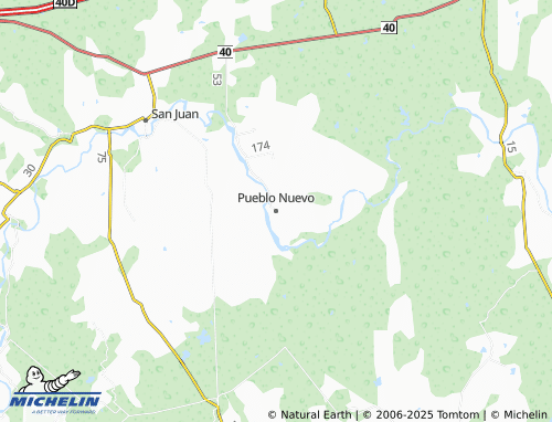 MICHELIN Pueblo Nuevo map - ViaMichelin
