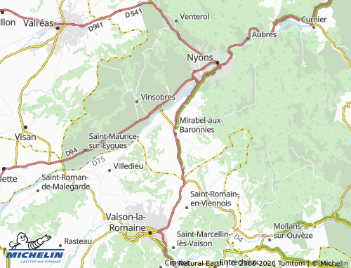 MICHELIN Mirabel-Aux-Baronnies map - ViaMichelin
