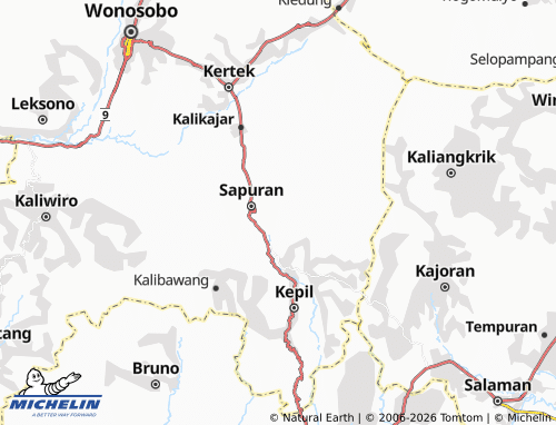 MICHELIN Tempursari map - ViaMichelin