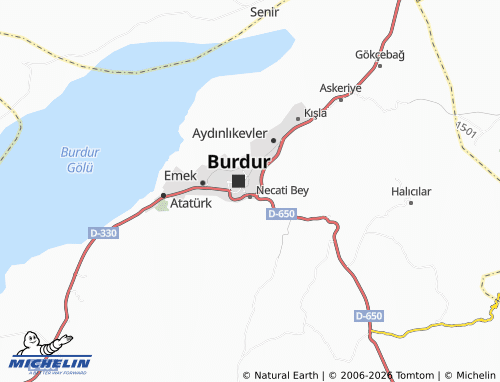 MICHELIN Değirmenler map - ViaMichelin