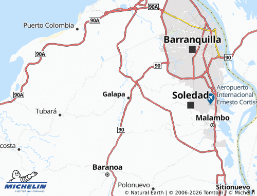 Carte MICHELIN Galapa - ViaMichelin