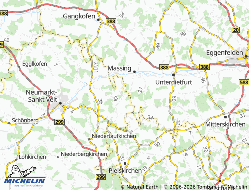 MICHELIN Leoprechting map - ViaMichelin