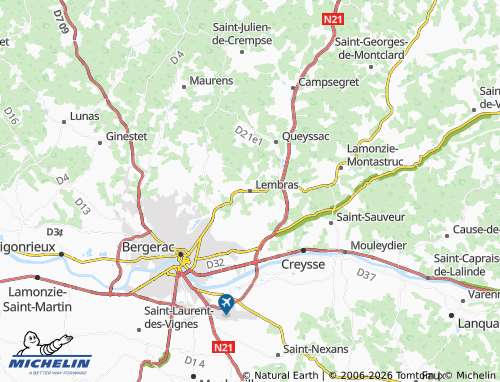 Mapa MICHELIN Lembras - ViaMichelin