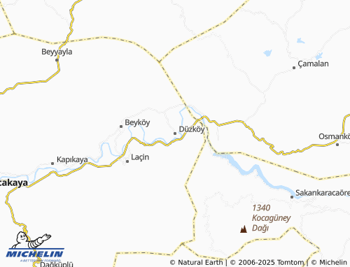MICHELIN Düzköy map - ViaMichelin