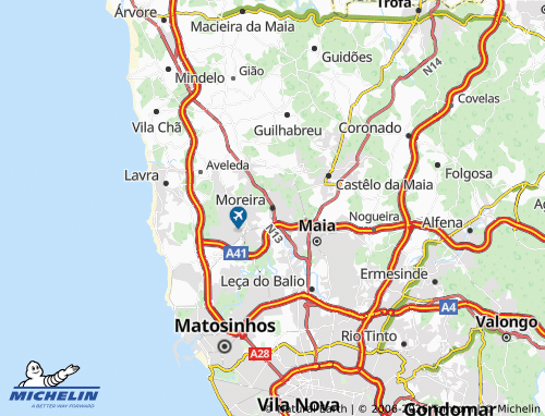 Mapa MICHELIN Moreira - ViaMichelin