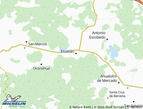 MICHELIN-Landkarte Lomas de Etzatlán - ViaMichelin