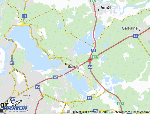 Mapa MICHELIN Priedkalne - ViaMichelin