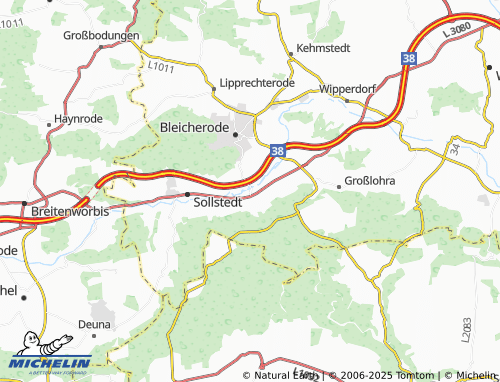 Carte MICHELIN Obergebra - ViaMichelin