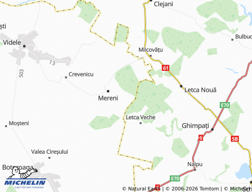 Mappa MICHELIN Ștefeni - ViaMichelin