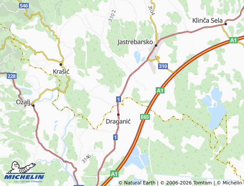 MICHELIN Čeglje map - ViaMichelin