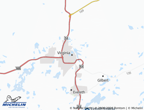 Mappa MICHELIN Virginia - ViaMichelin