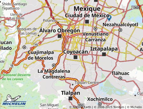 MICHELIN Viveros de Coyoacán map - ViaMichelin